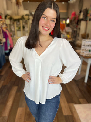 The Perfect Blouse in Black or Ivory