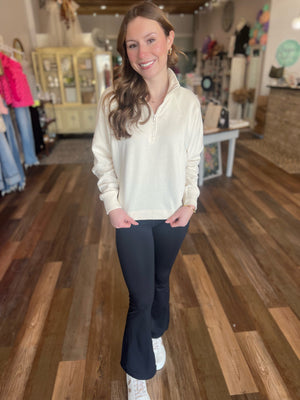 Long Sleeve Plush Half-Zip Fleece Pullover