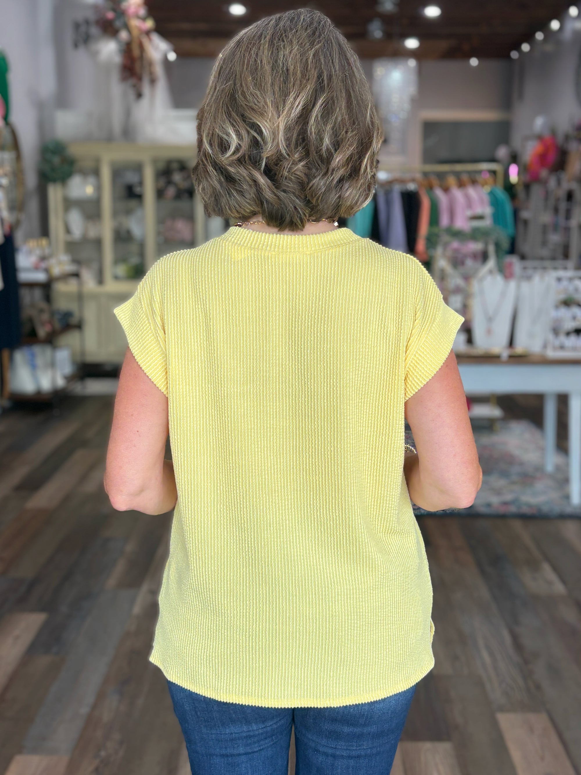 Sunshine Ribbed Knit Top