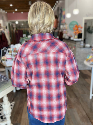 Autumn Charm Plaid Button Down