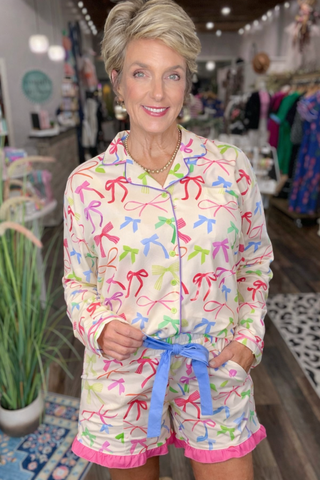 Daylight Bow Ruffle Pajama Set
