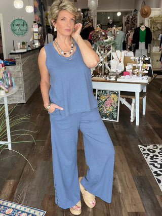 Laid-Back Chic Cotton Slub Set