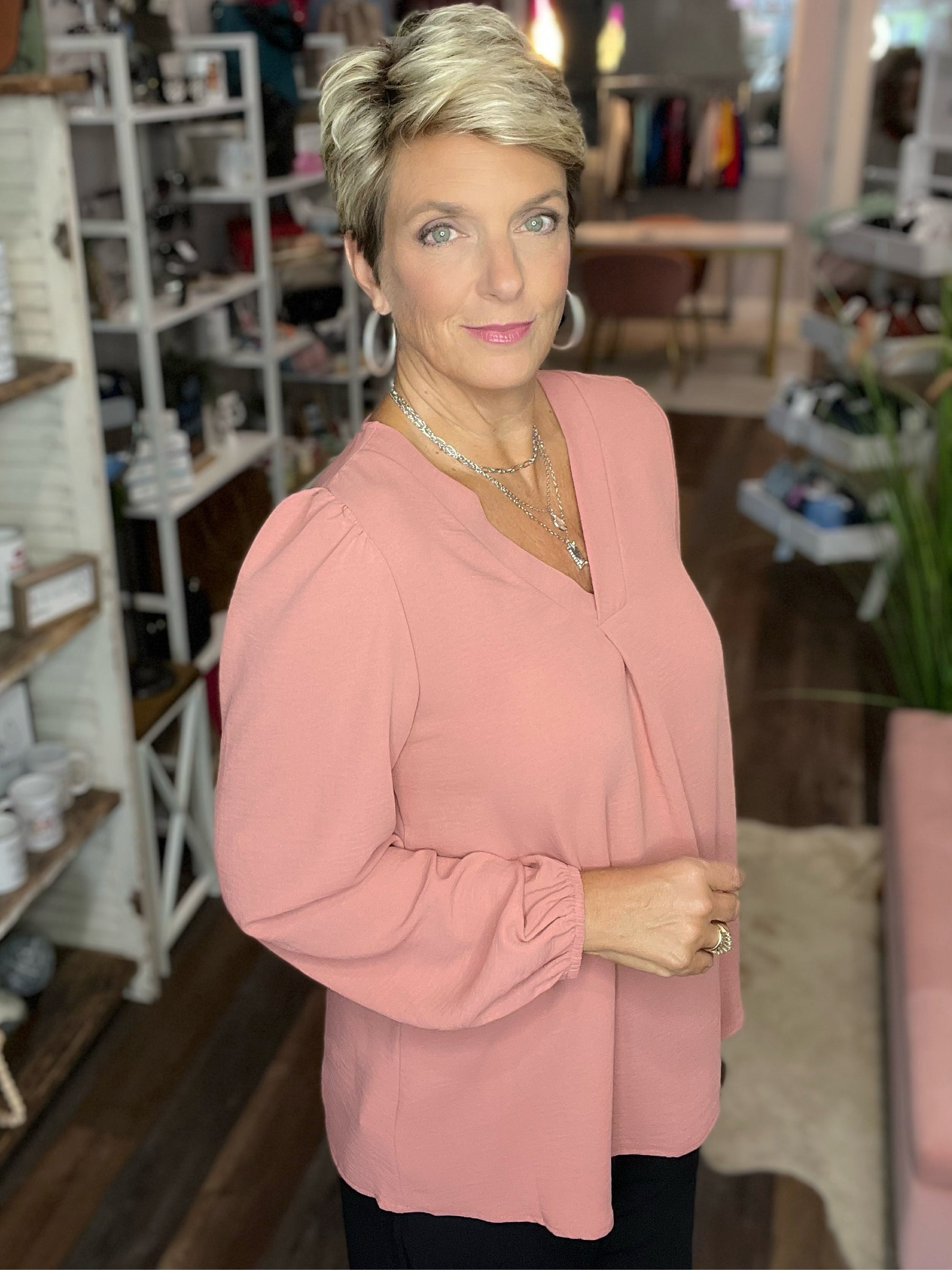 The Margie Front Pleat Blouse