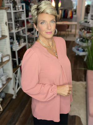 The Margie Front Pleat Blouse