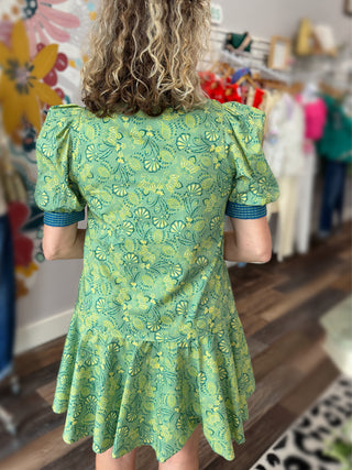 Matcha Green Floral Dress