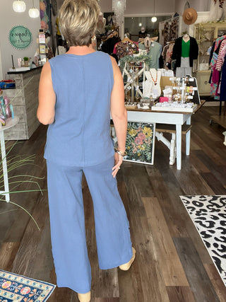 Laid-Back Chic Cotton Slub Set