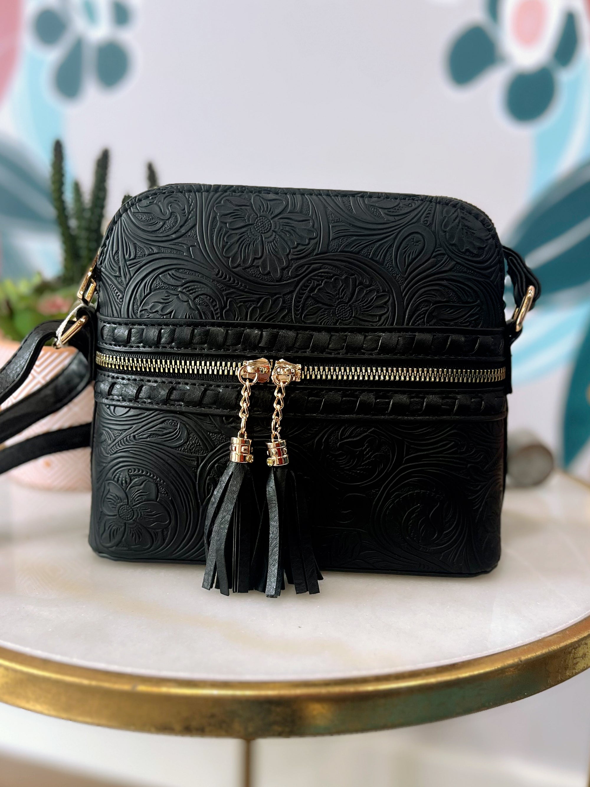 Pandora Dome Shaped Paisley Print Crossbody