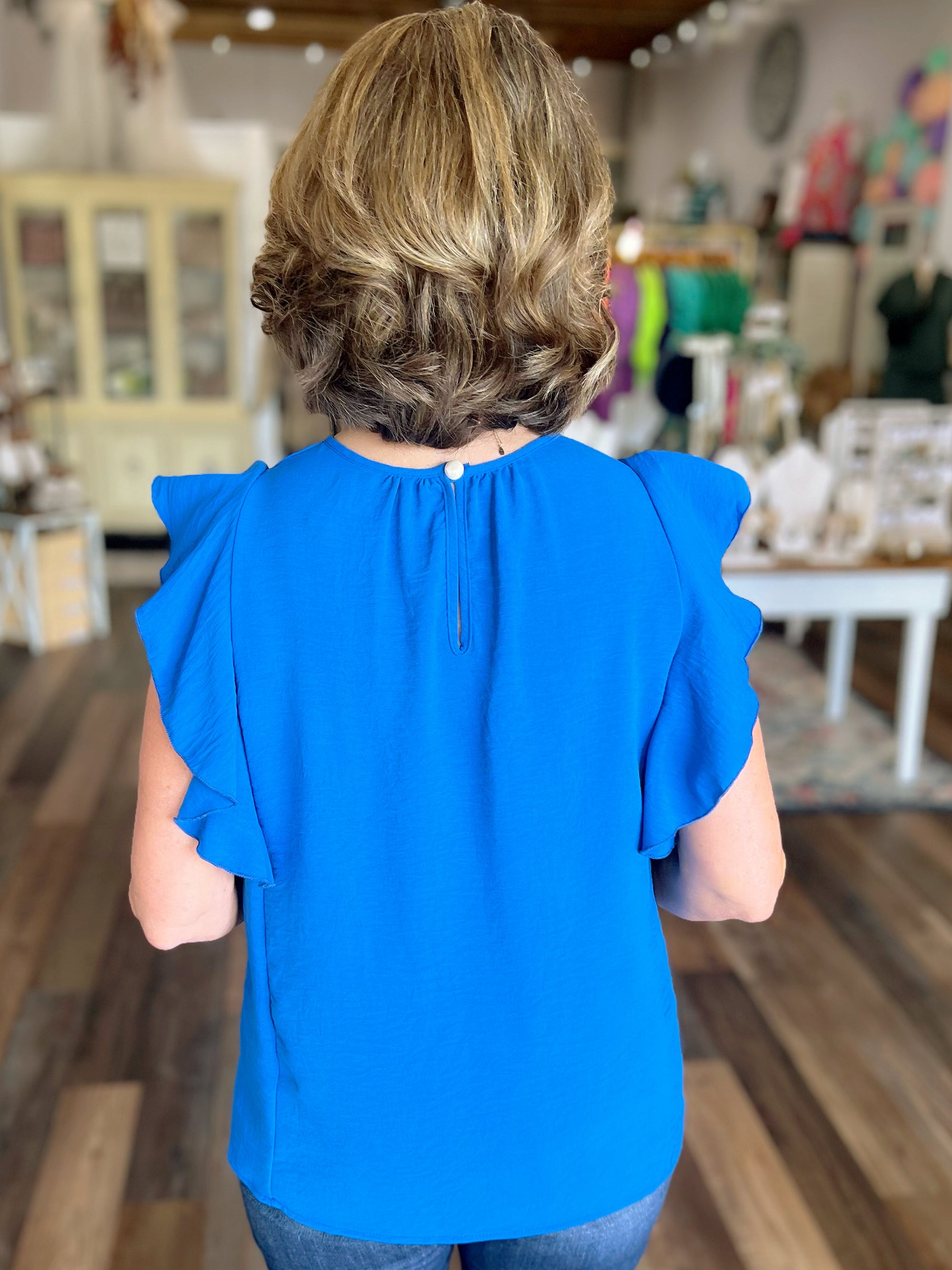 So Lovely Ruffle Sleeve Top