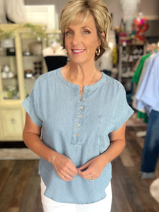Easy Does It Chambray Top
