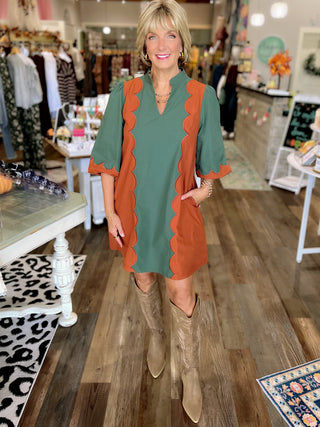 The Caroline Scallop Dress