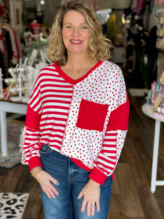 All the Love Color Block Knit Top