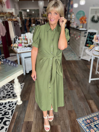 Olive You Always Midi Dress