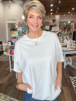 The Oversized Tee in Cream