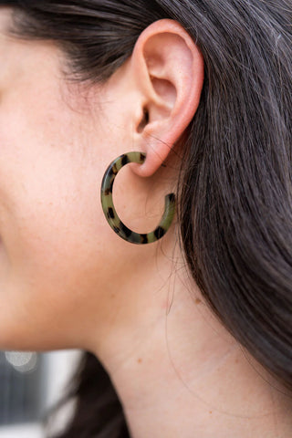Camy Hoops / Acrylic Hoop Earrings