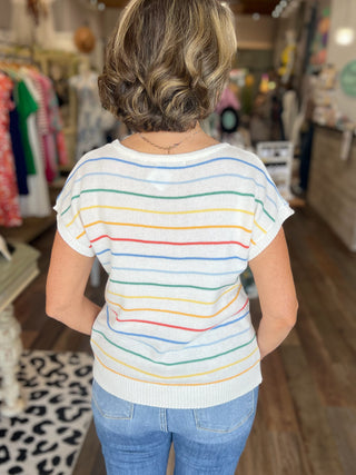 The Sunny Days Stripe Sweater Top