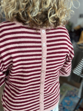 Berry Sweet Stripe Sweater