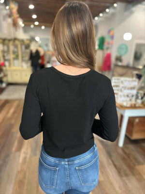 Elena Curve Hem Ribbed Top