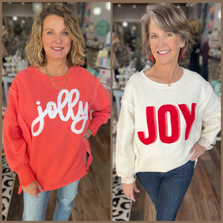 Holiday Pullover- Jolly and Joy