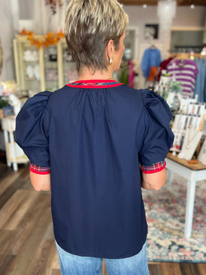 Prep School Puff Sleeve Top