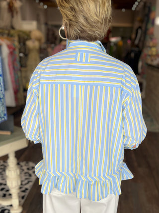 Blue Skies Ahead Striped Top