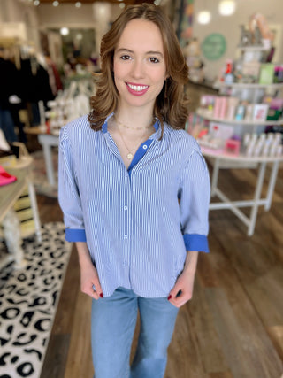 Polished and Playful Stripe Blouse