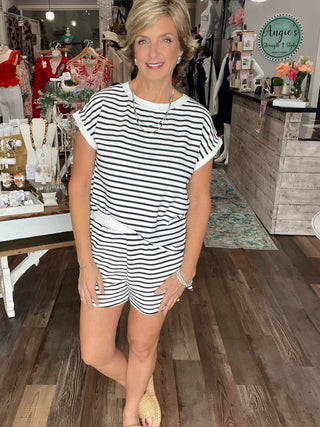 The Boardwalk Stripe Lounge Shorts