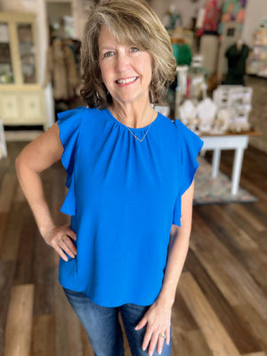 So Lovely Ruffle Sleeve Top