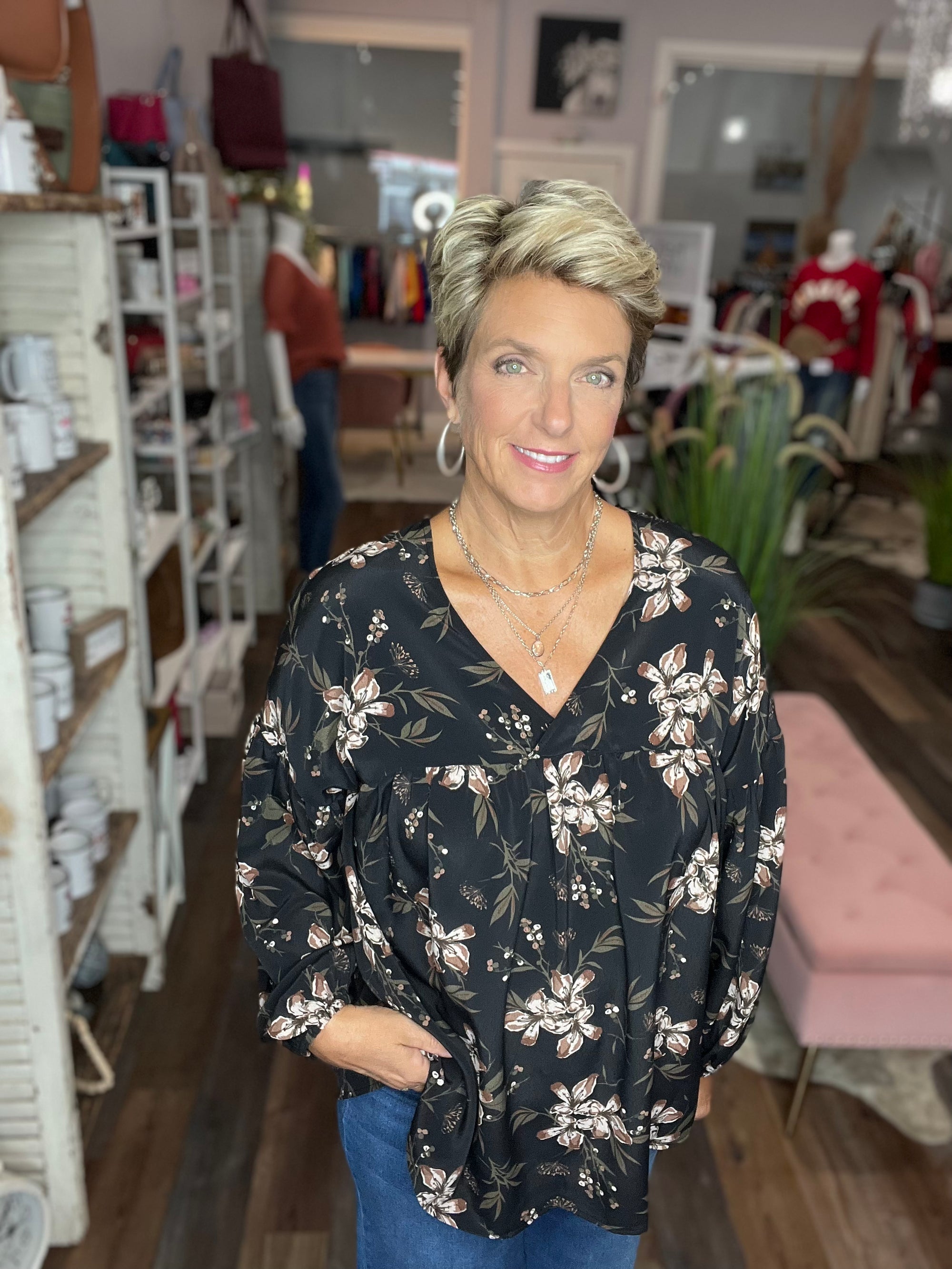 Autumn Floral Top