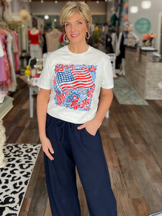 Flags & Flowers Graphic Tee