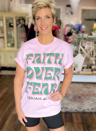 Faith Over Fear Oversized Graphic Tee
