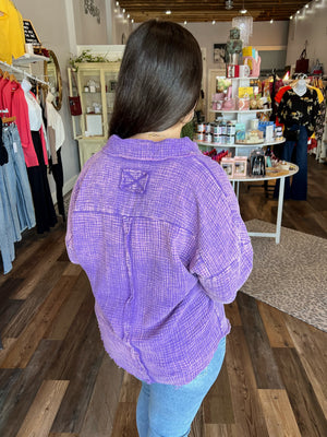 Washed Double Gauze Button Down Shirt