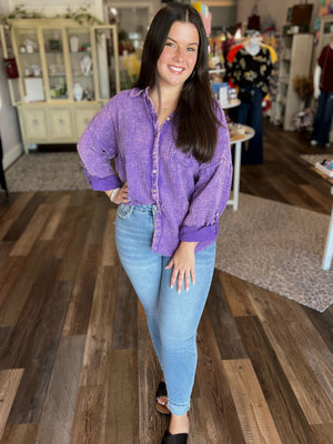 Washed Double Gauze Button Down Shirt