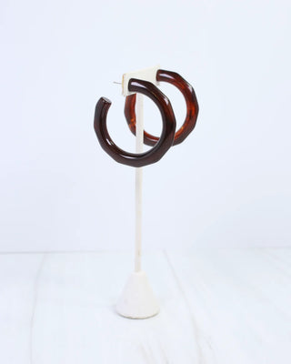 Castlemaine Geometric Hoop Earring Tortoise