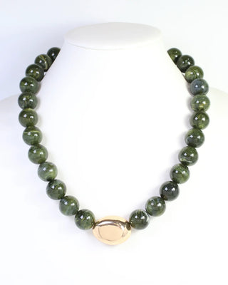 Brooklyn Bold Stone Necklace Brown or Olive
