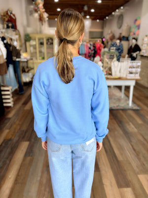 NNK Raggy Letter Tone on Tone Sweatshirt – Sand or Blue
