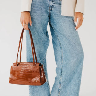 Kris Croc Embosses Shoulder Bag