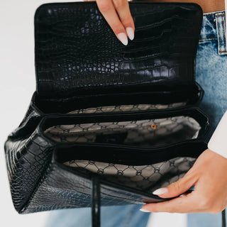 Kris Croc Embosses Shoulder Bag