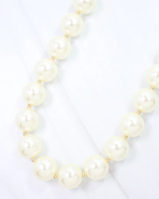 Corbin Pearl Beaded Necklace Gold