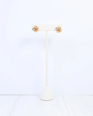 Clarke Knot Stud Earring Gold