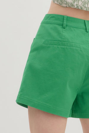 Classic Trouser Shorts in Navy or Green