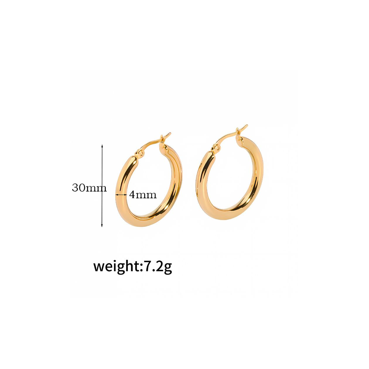 Classic Hoops in Gold