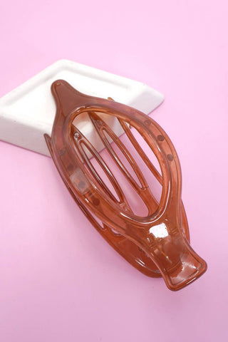 Oval Lay Down Flat Hair Claw Clips