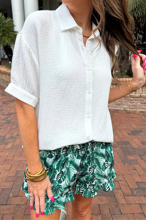 Sammi Gauze Top in White or Pink