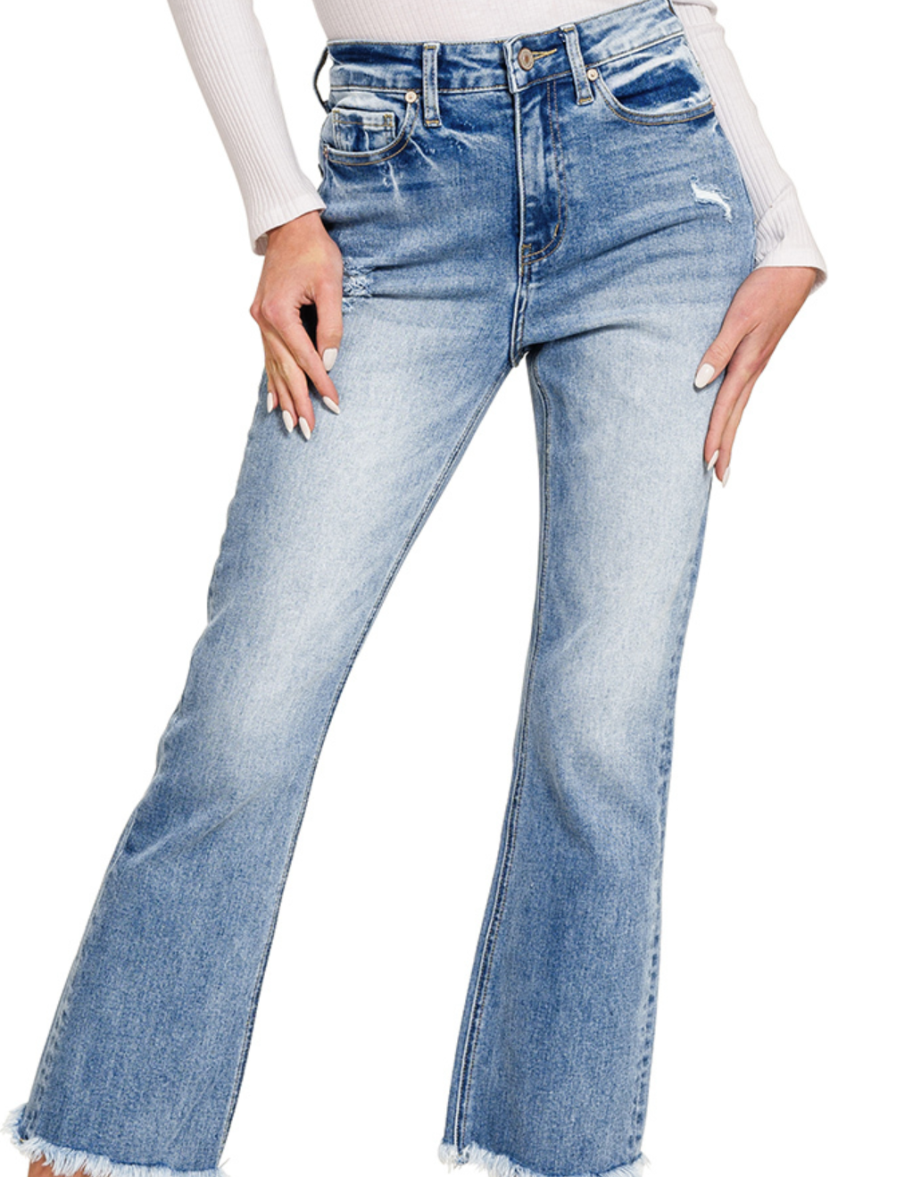 Shayla Medium Wash Cropped Jeans
