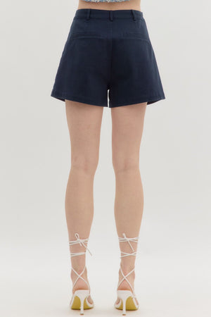 Classic Trouser Shorts in Navy or Green