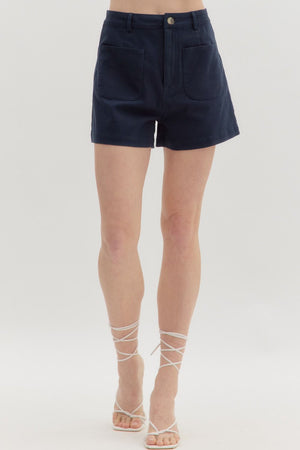 Classic Trouser Shorts in Navy or Green