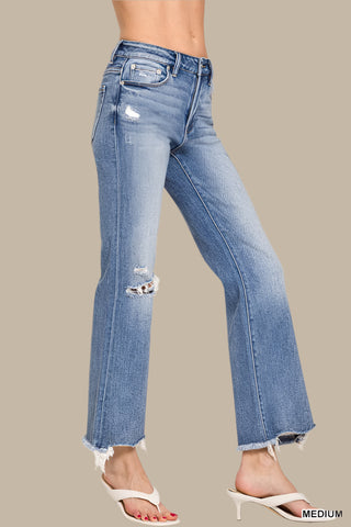 Steph Midrise Raw Hem Jeans