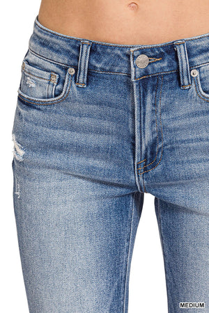 Steph Midrise Raw Hem Jeans