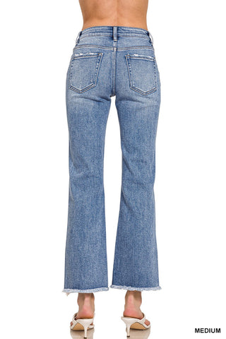 Steph Midrise Raw Hem Jeans