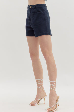 Classic Trouser Shorts in Navy or Green